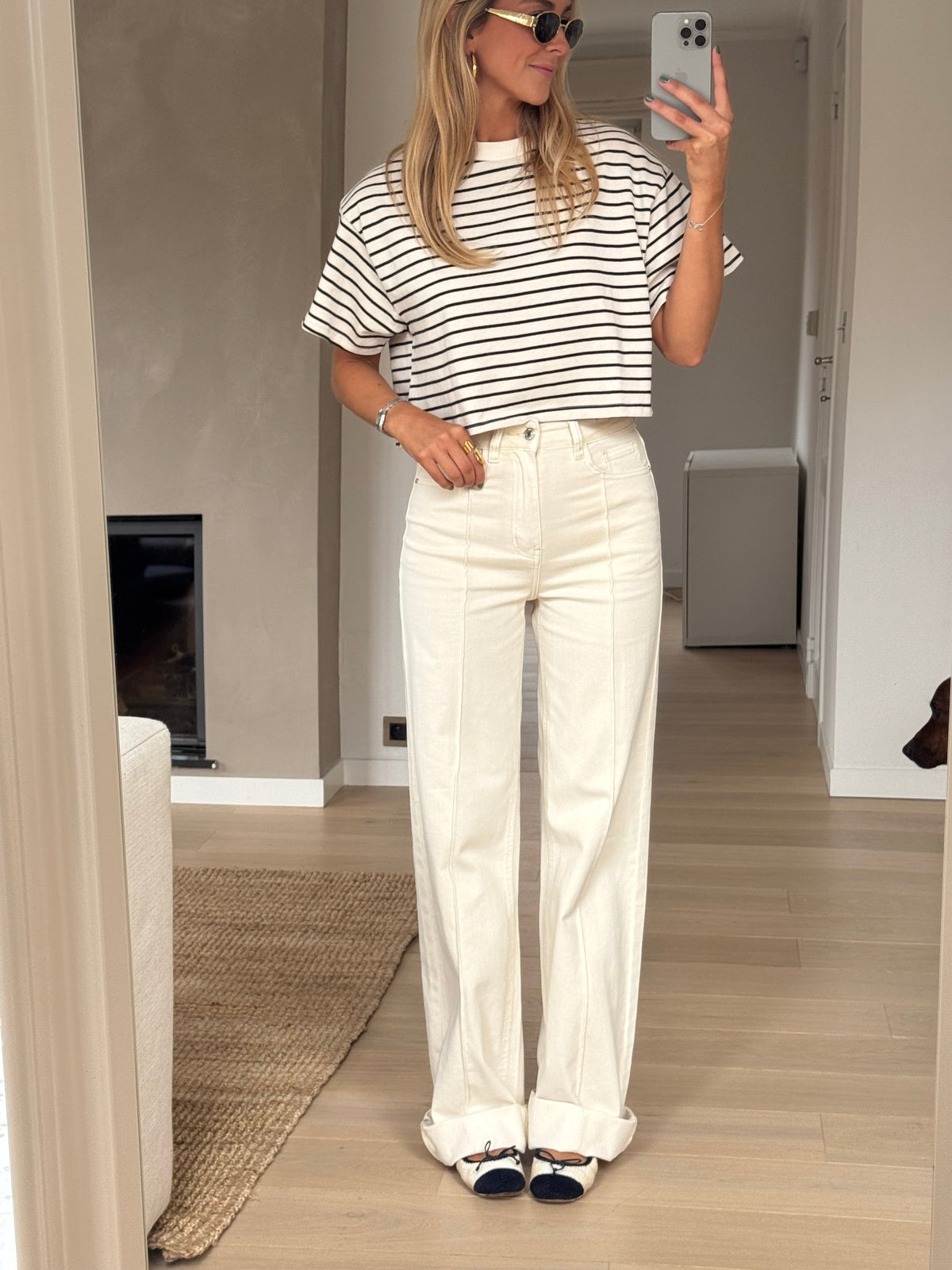Beige Dadi Jeans