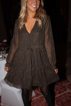 Black and Gold Ageda Dress