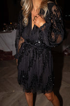 Black Camelia Dress