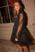 Black Camelia Dress