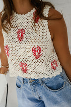 Ecru Crochet Sea Top