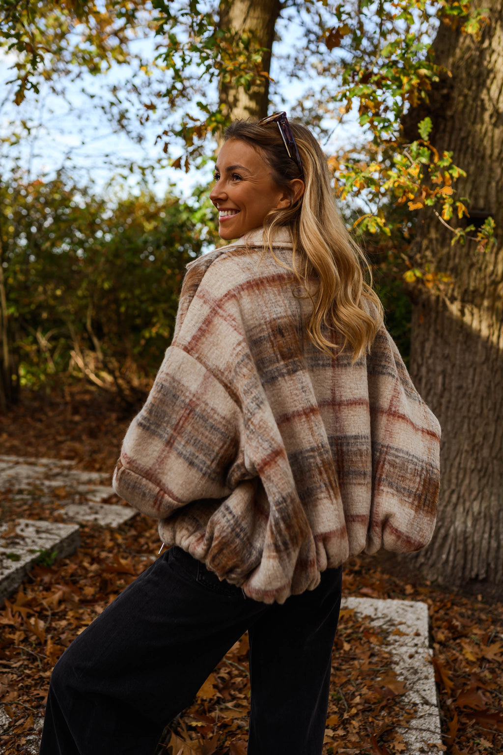 Beige Checkered Dawson Jacket