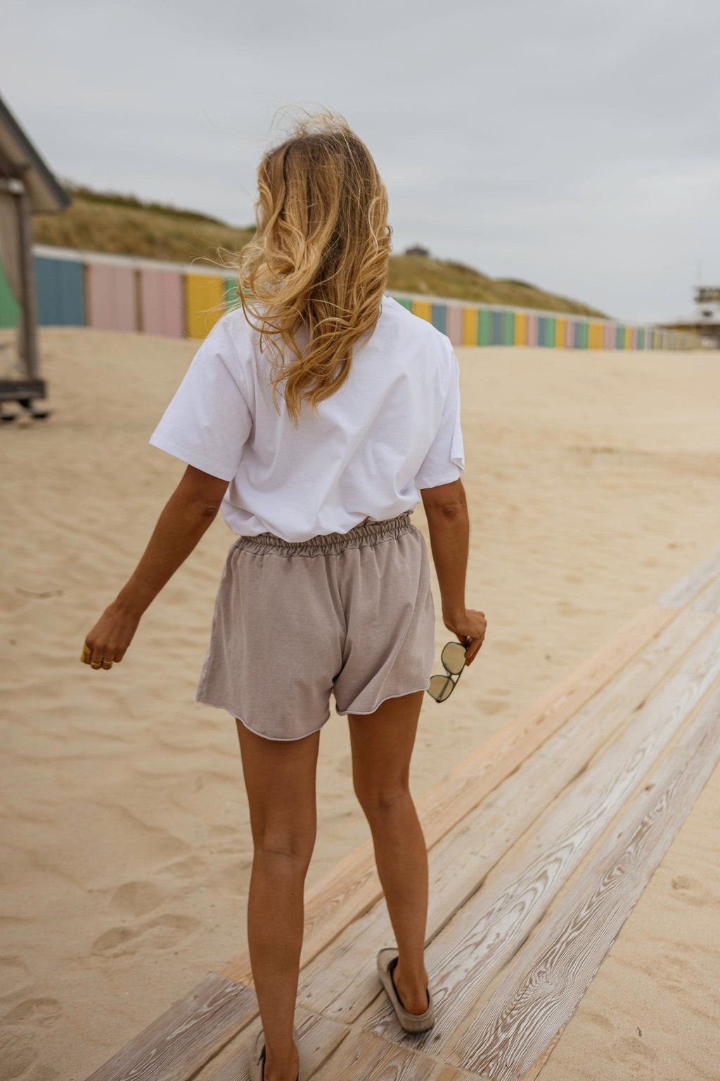 Beige Cotton Issa Shorts