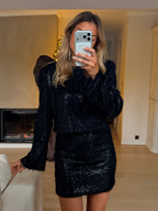 Black Ondine Blouse