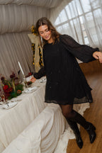 Black Sequin Minie Dress