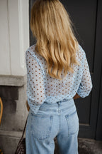 Blue Polka Dot Claire Blouse