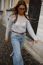 Blue Polka Dot Claire Blouse