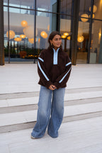 Brown and Blue Faba Fleece