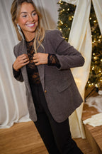 Brown Checkered Eloa Jacket