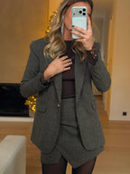 Brown Checkered Eloa Jacket
