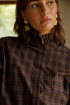Brown Checkered Therese Shirt
