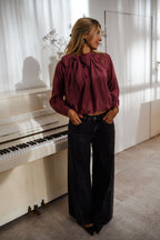 Burgundy Pavel Blouse