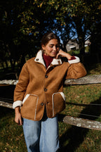 Camel Shearling Ninho Coat