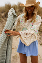 Ecru Crochet Nelia Blouse