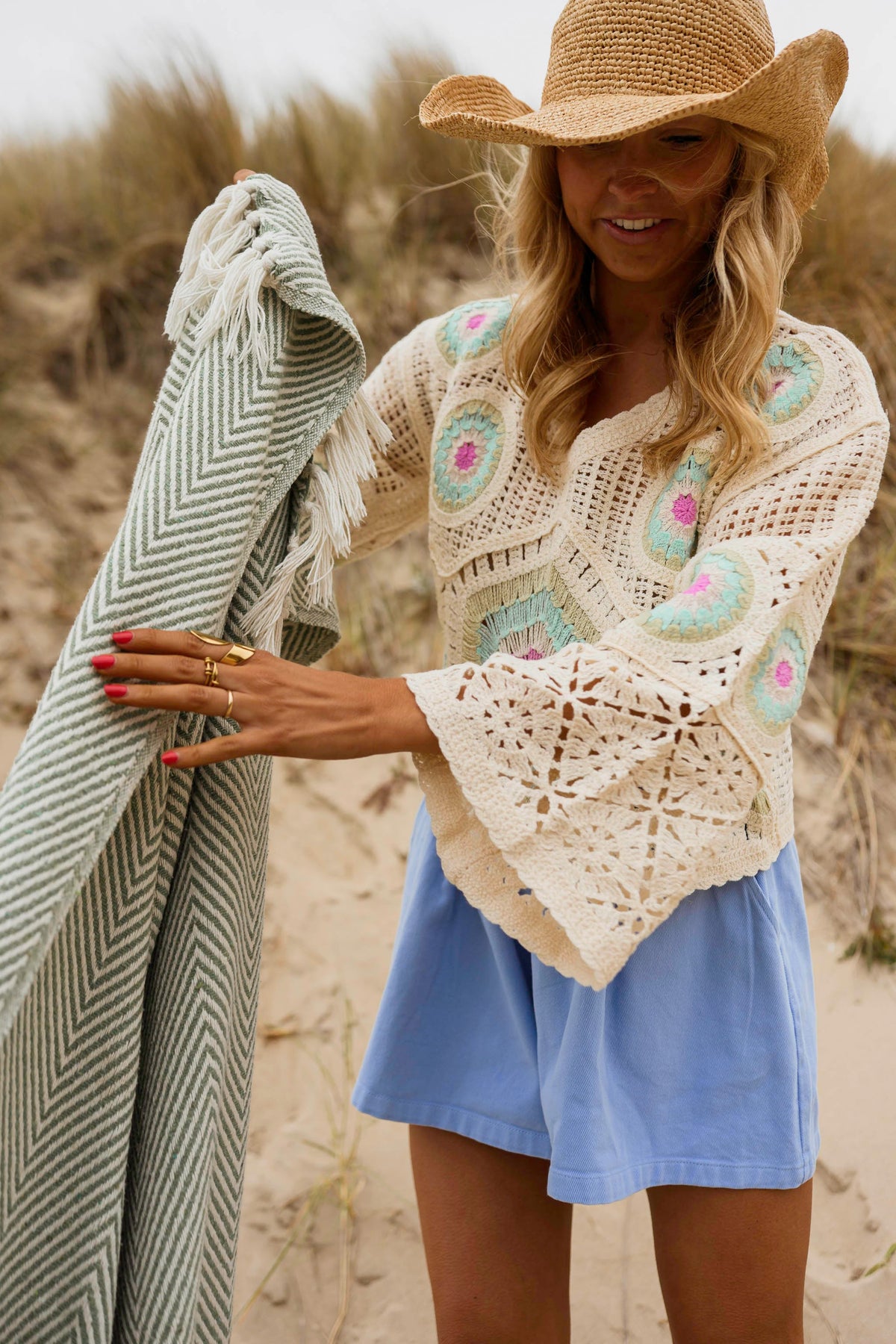 Ecru Crochet Nelia Blouse