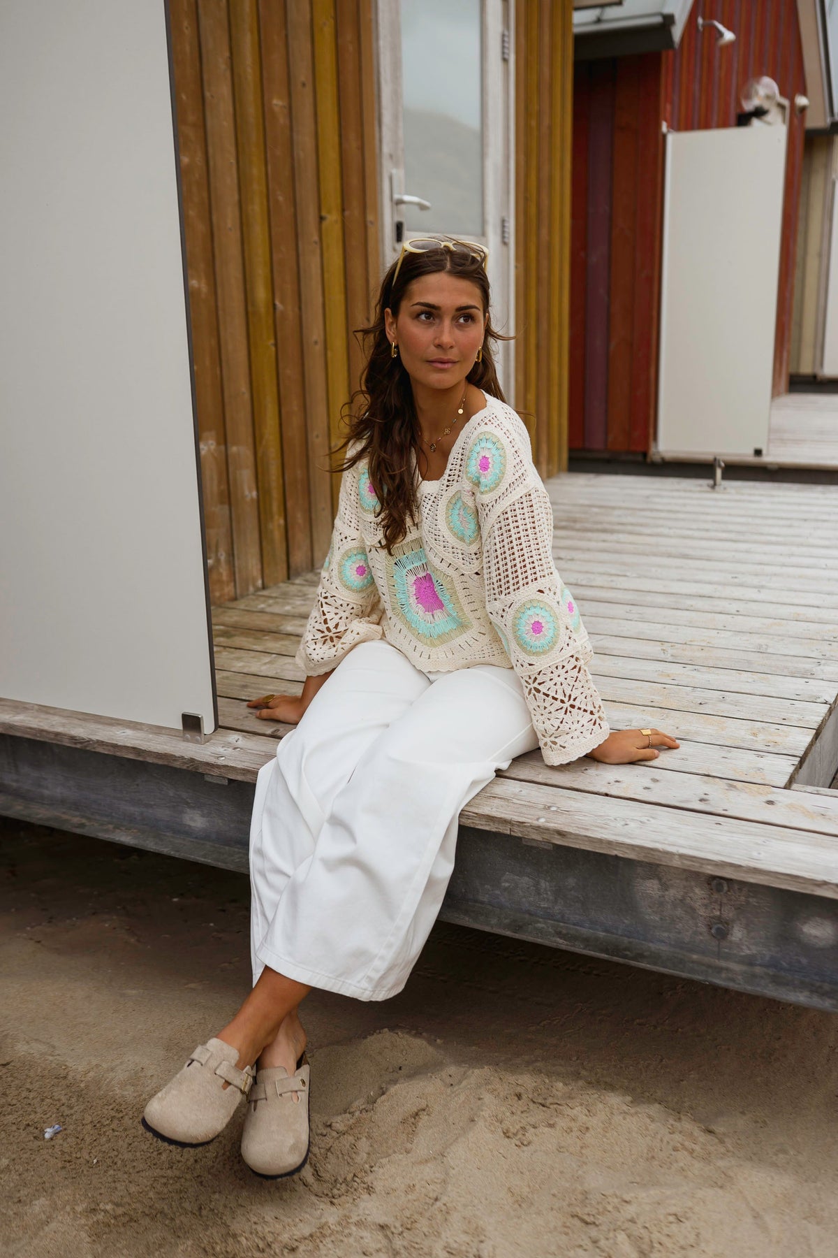 Ecru Crochet Nelia Blouse