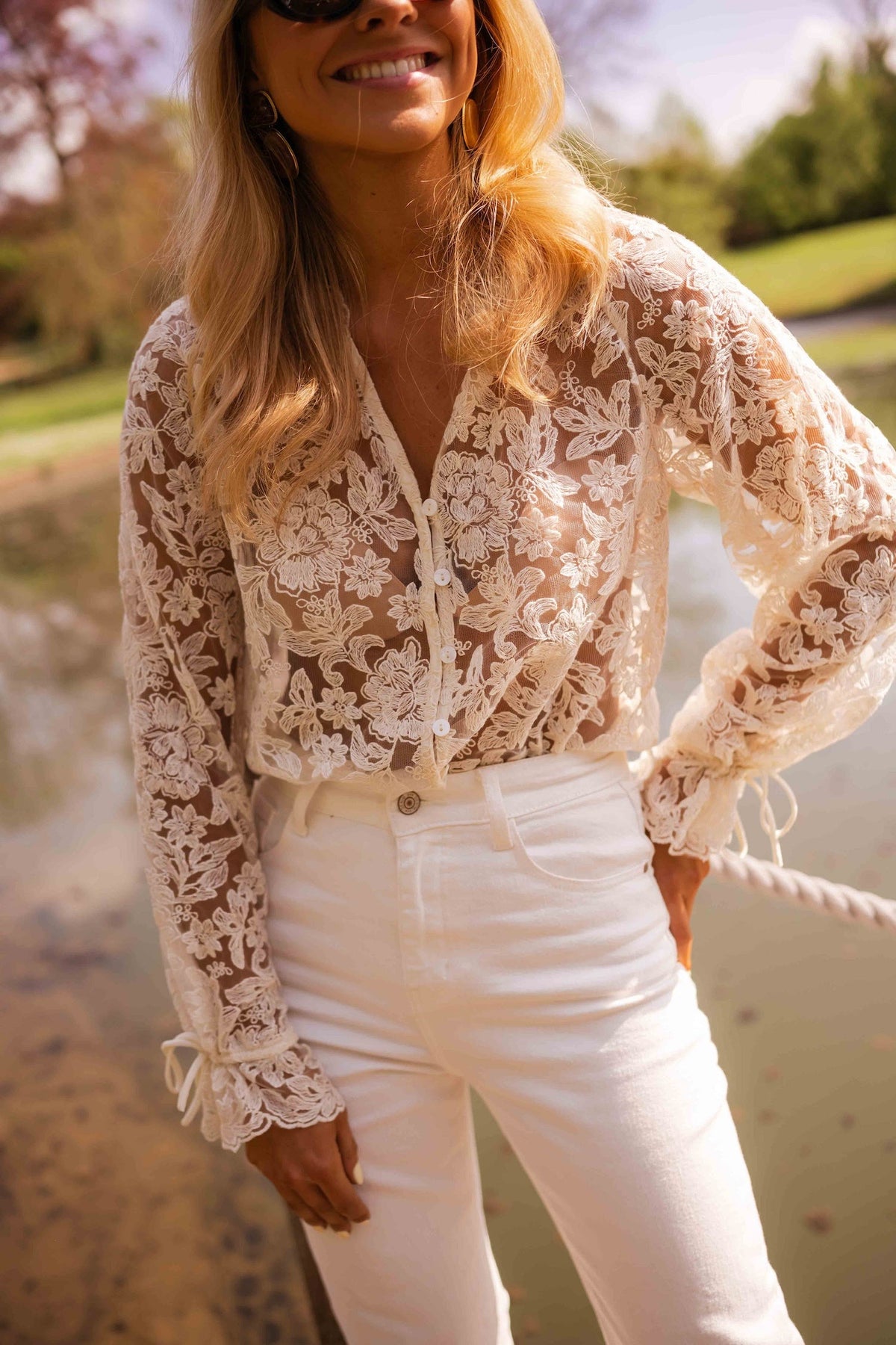 Ecru Dalia Blouse