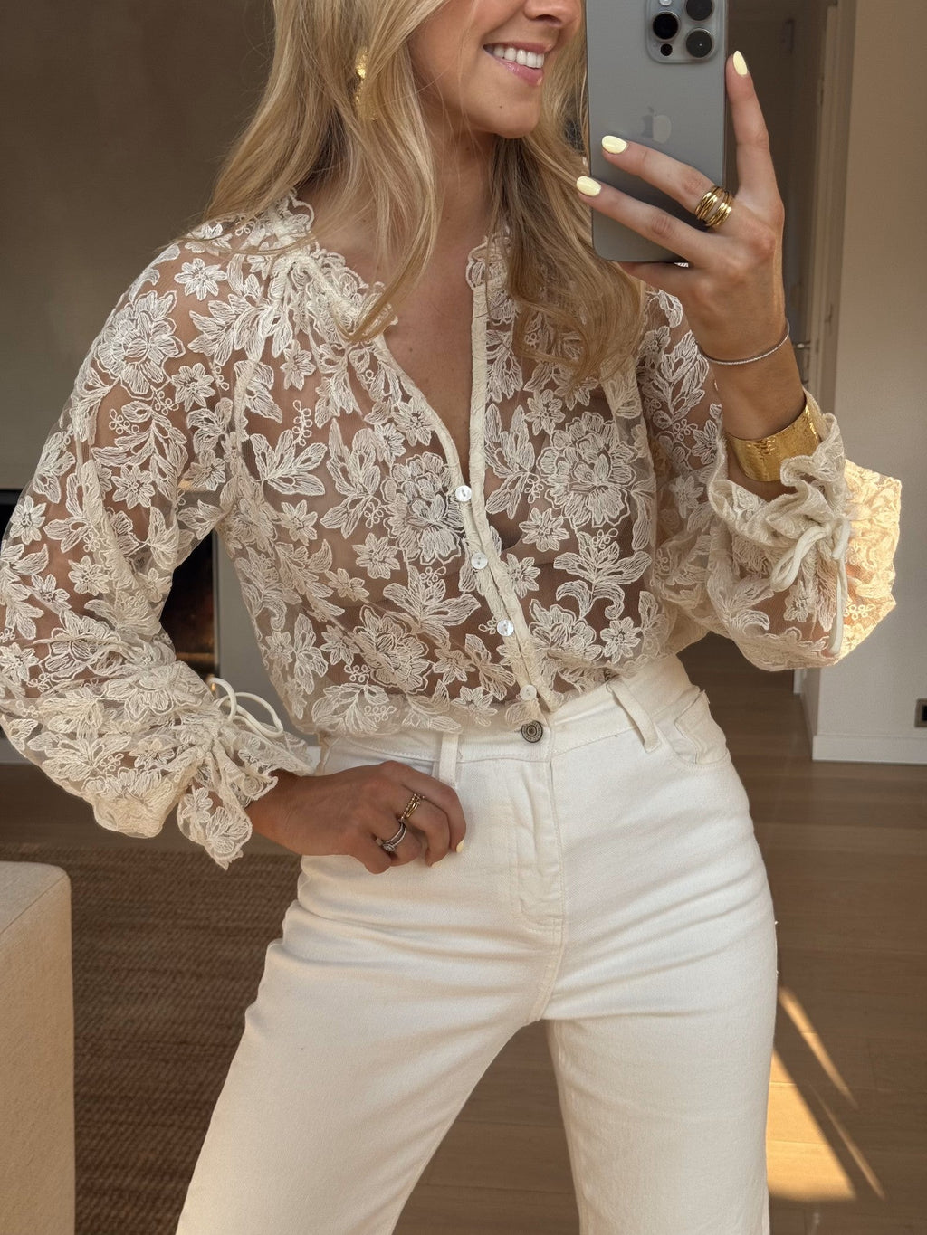 Ecru Dalia Blouse