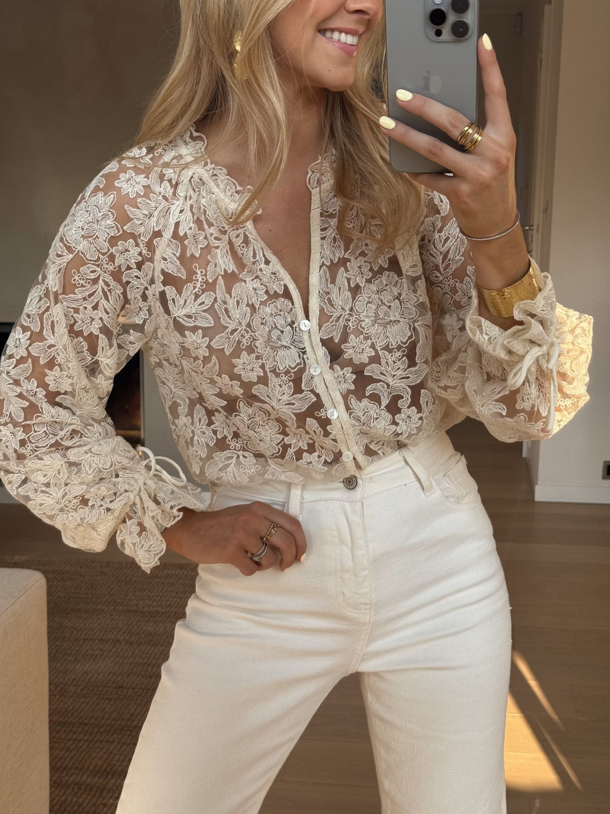 Ecru Dalia Blouse
