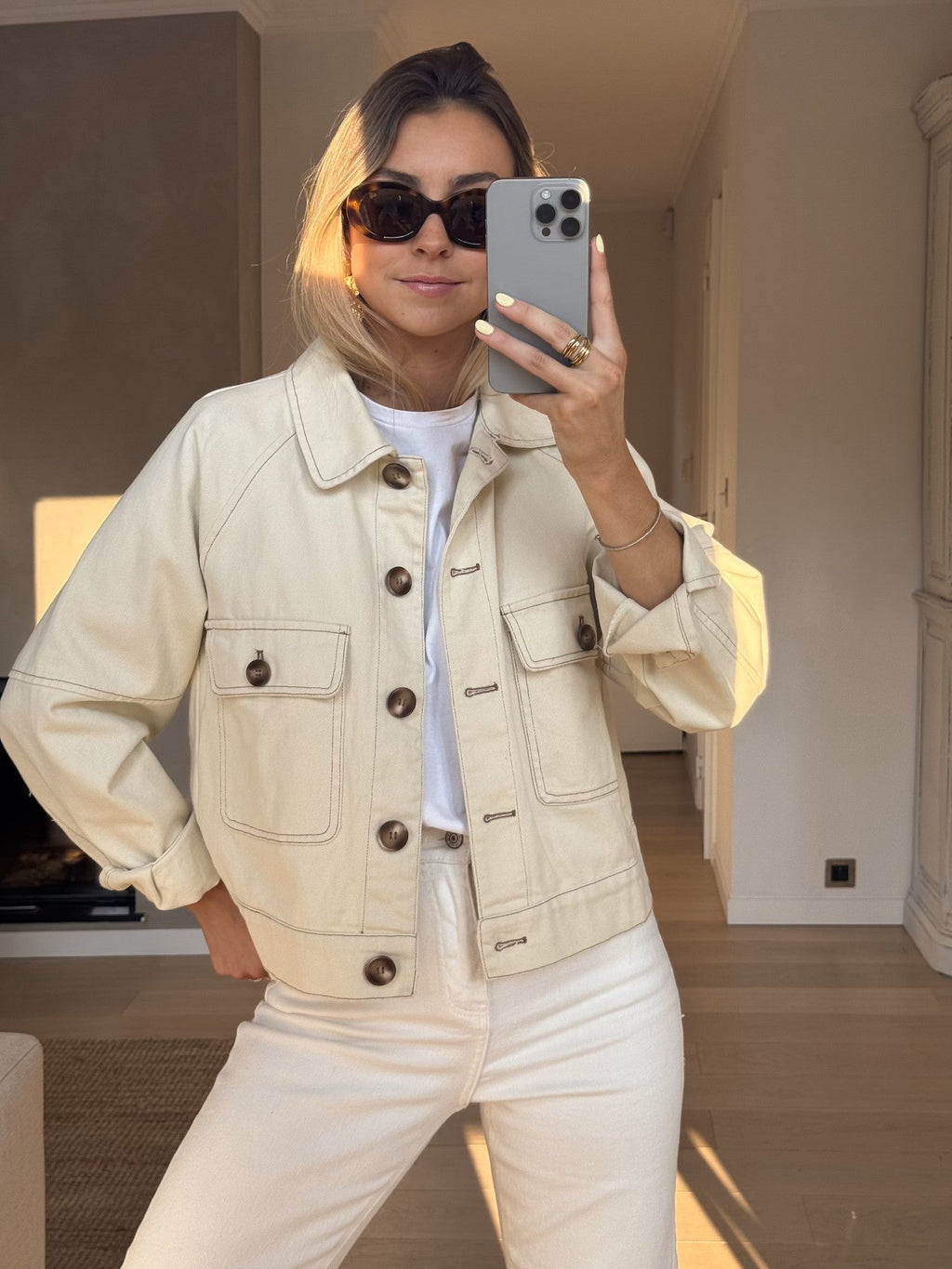 Ecru Denim Emilie Jacket