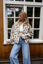 Ecru Floral Alice Fleece Jacket