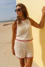 Ecru Louane Crochet Top