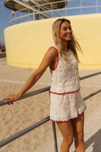 Ecru Milo Crochet Shorts
