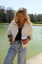 Ecru Polka Dot Alban Jacket