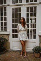 Ecru Polka Dot Halie Dress
