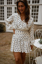 Ecru Polka Dot Halie Dress