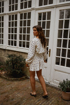 Ecru Polka Dot Halie Dress