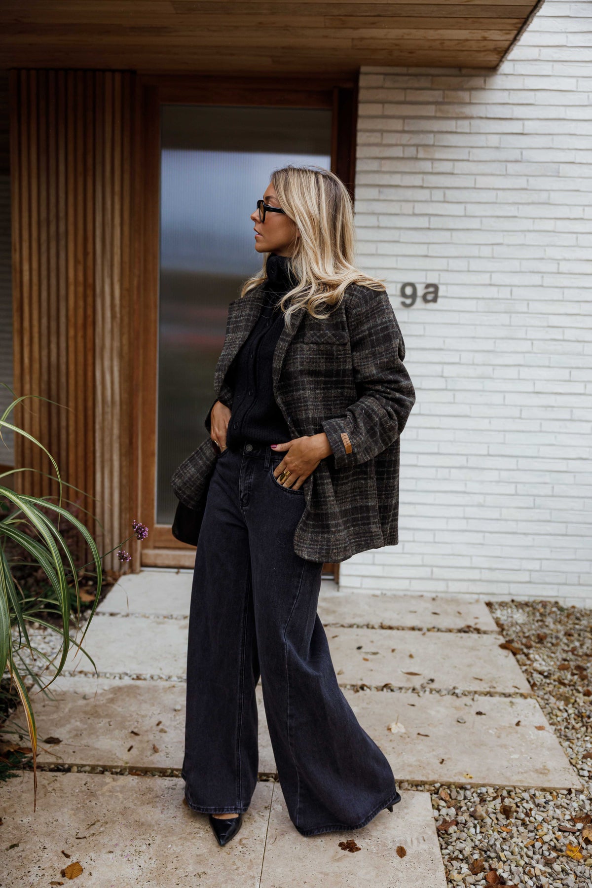 Grey Checkered Lyson Coat