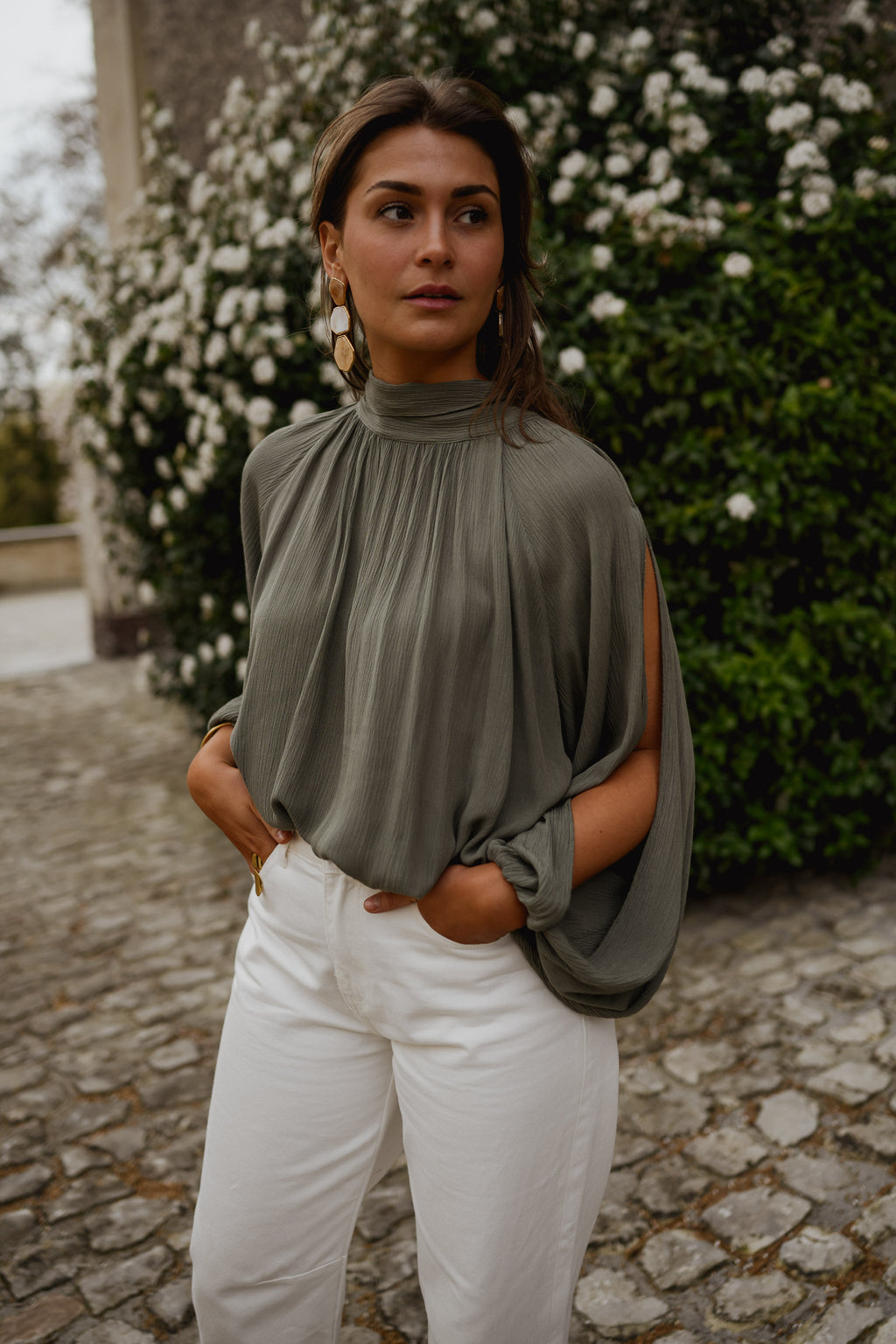 Khaki Belly Blouse