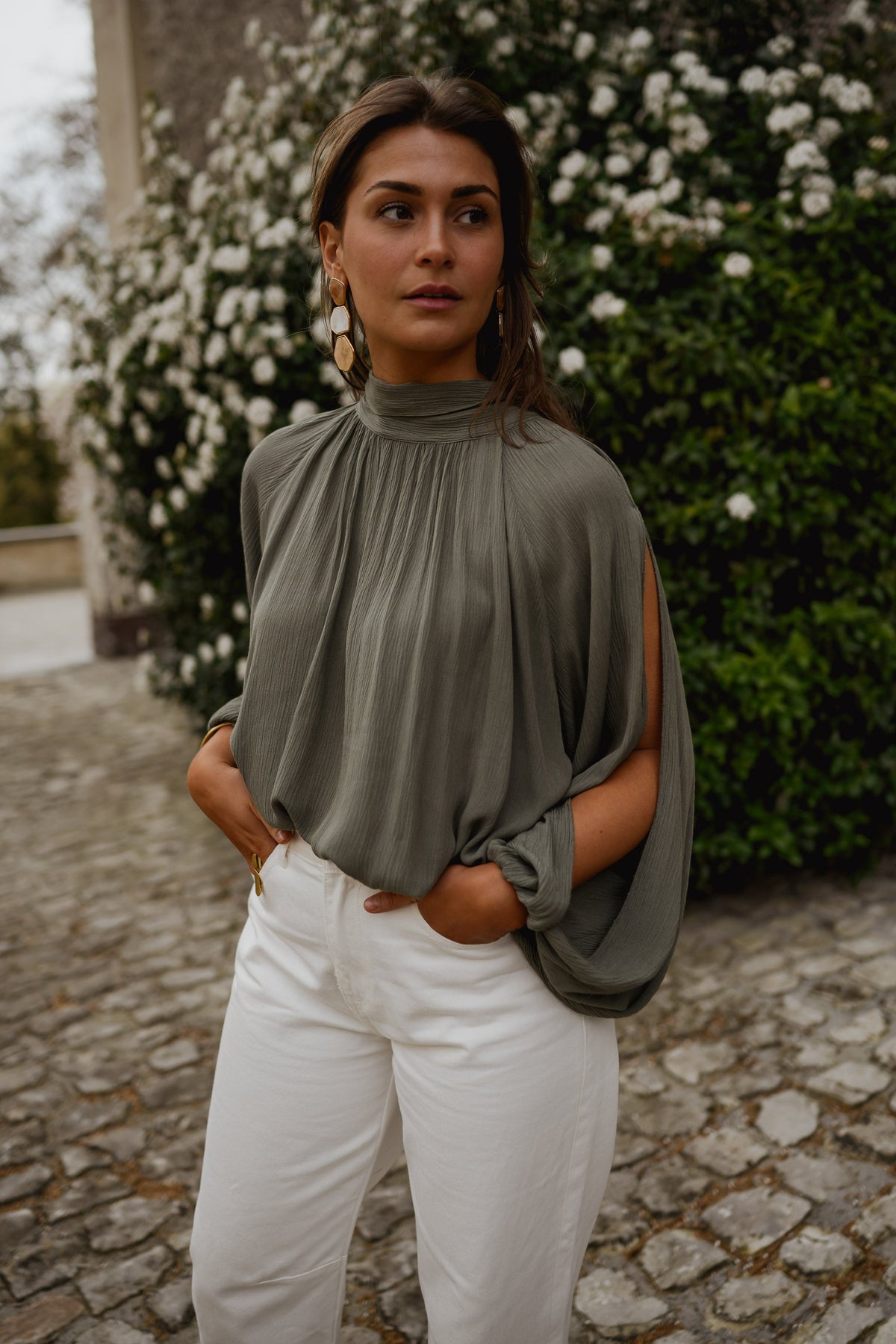 Khaki Belly Blouse