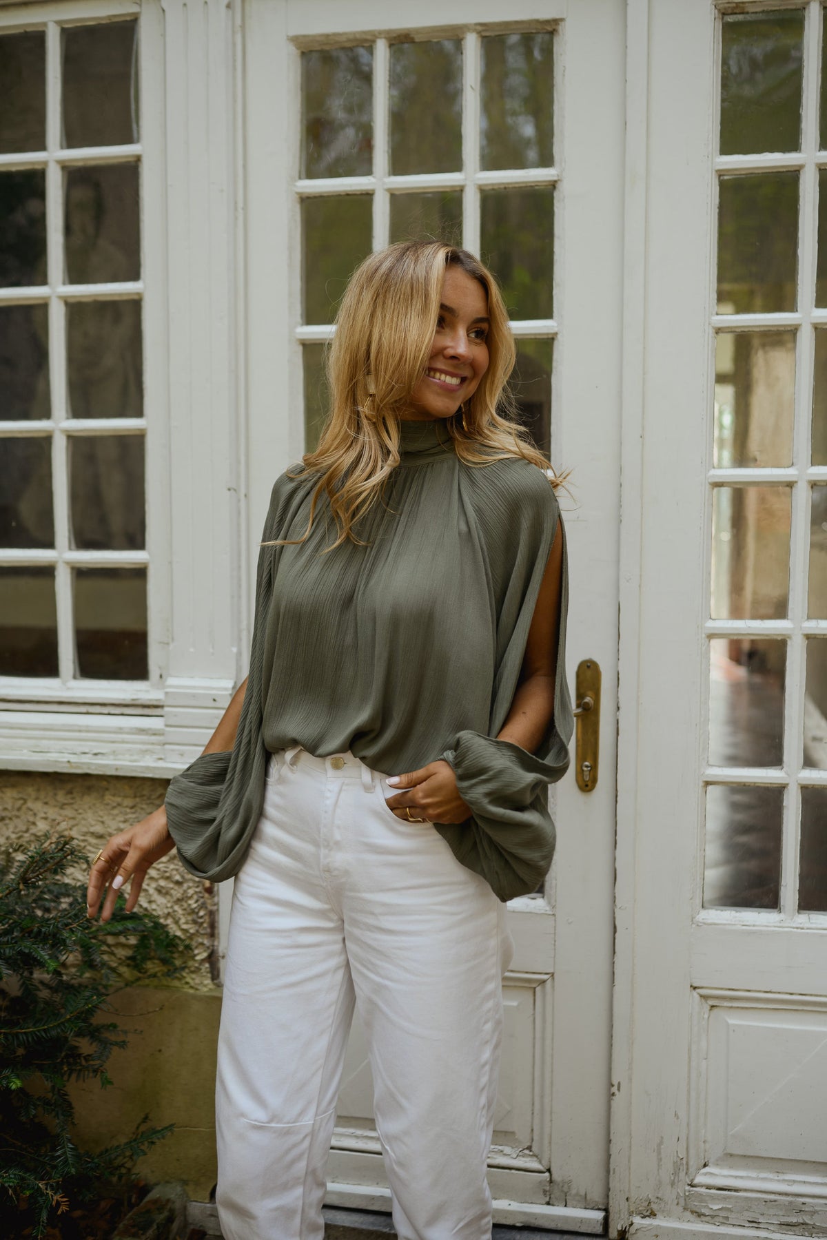 Khaki Belly Blouse