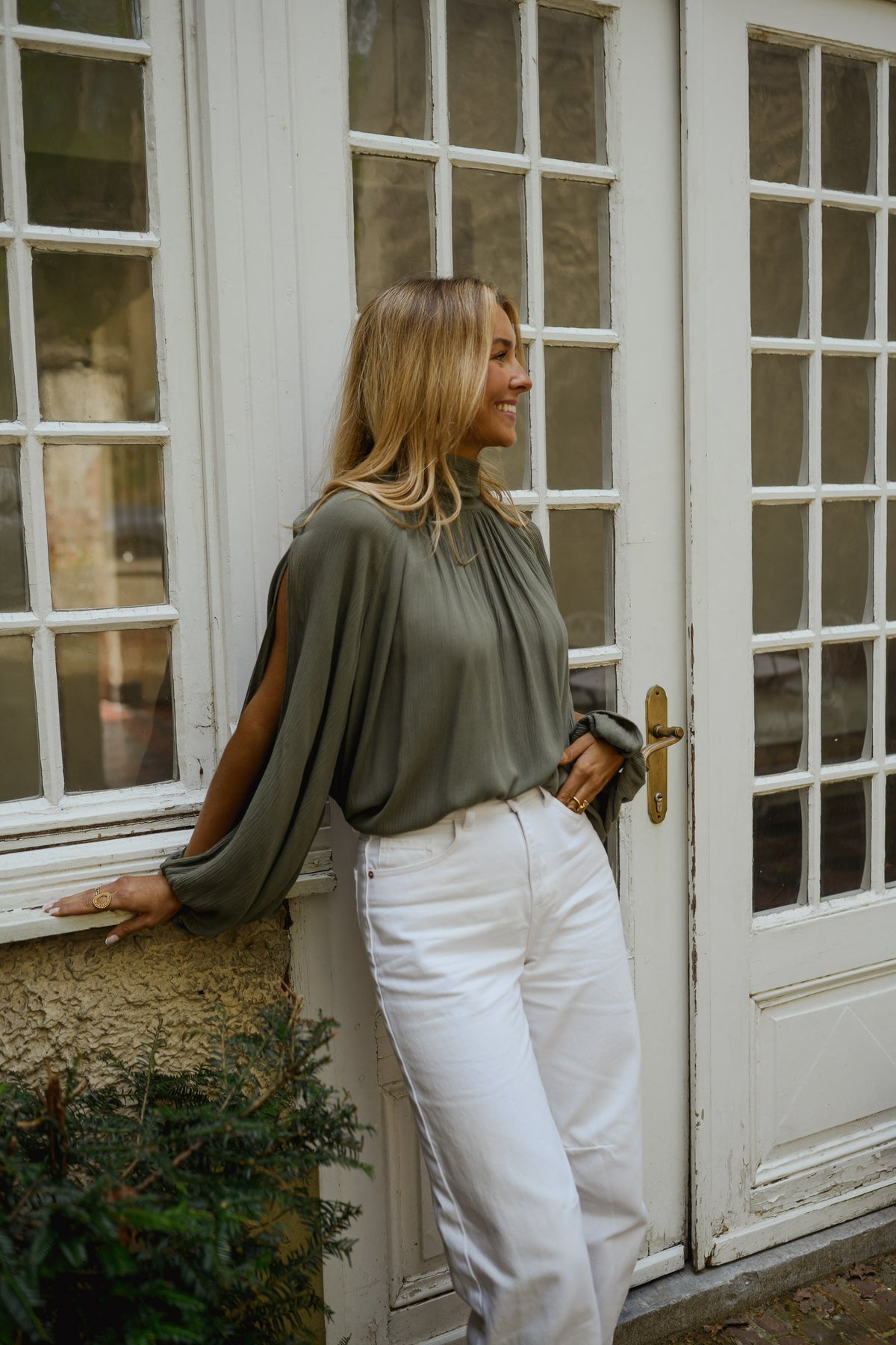 Khaki Belly Blouse