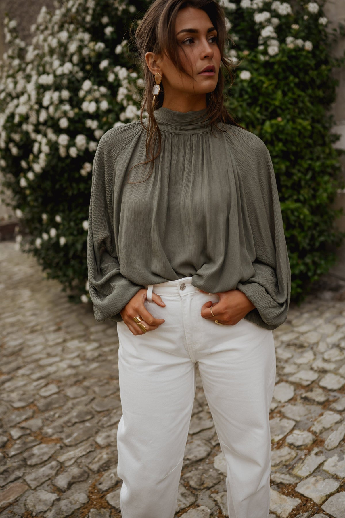Khaki Belly Blouse