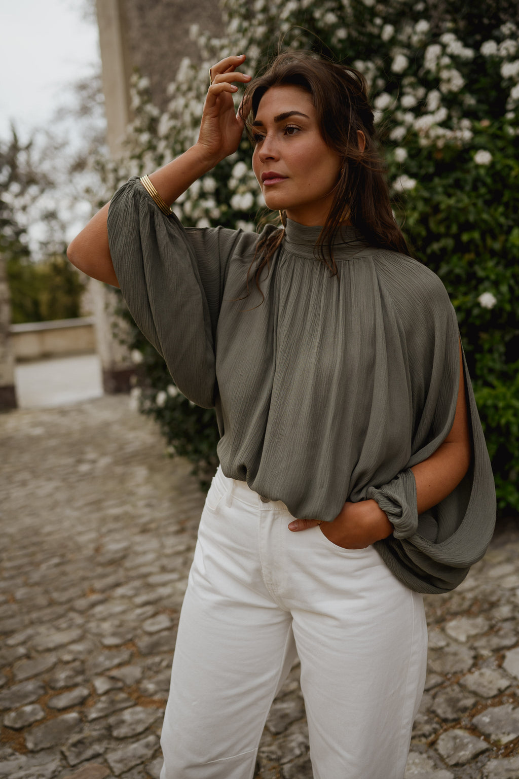 Khaki Belly Blouse