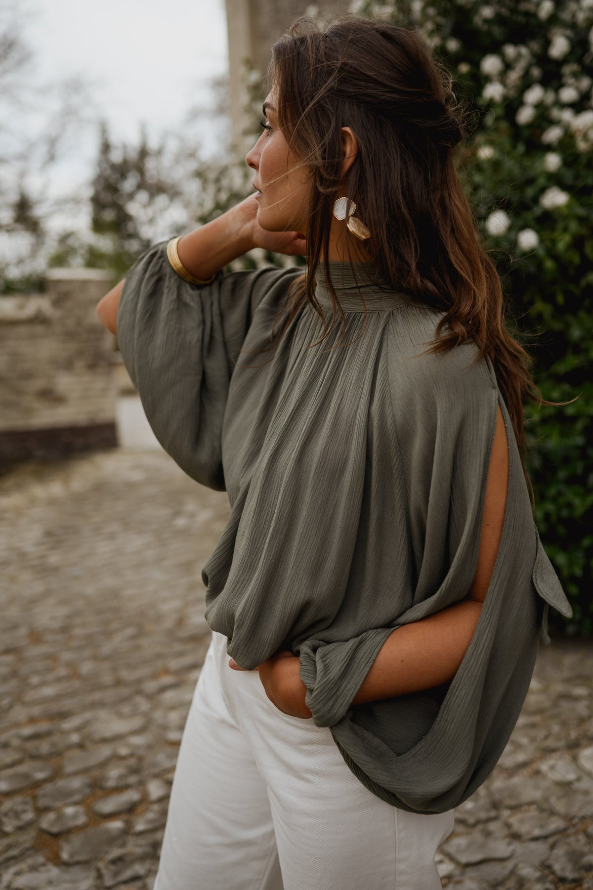 Khaki Belly Blouse