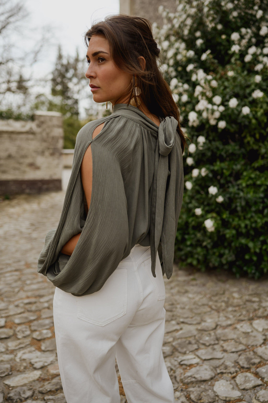 Khaki Belly Blouse