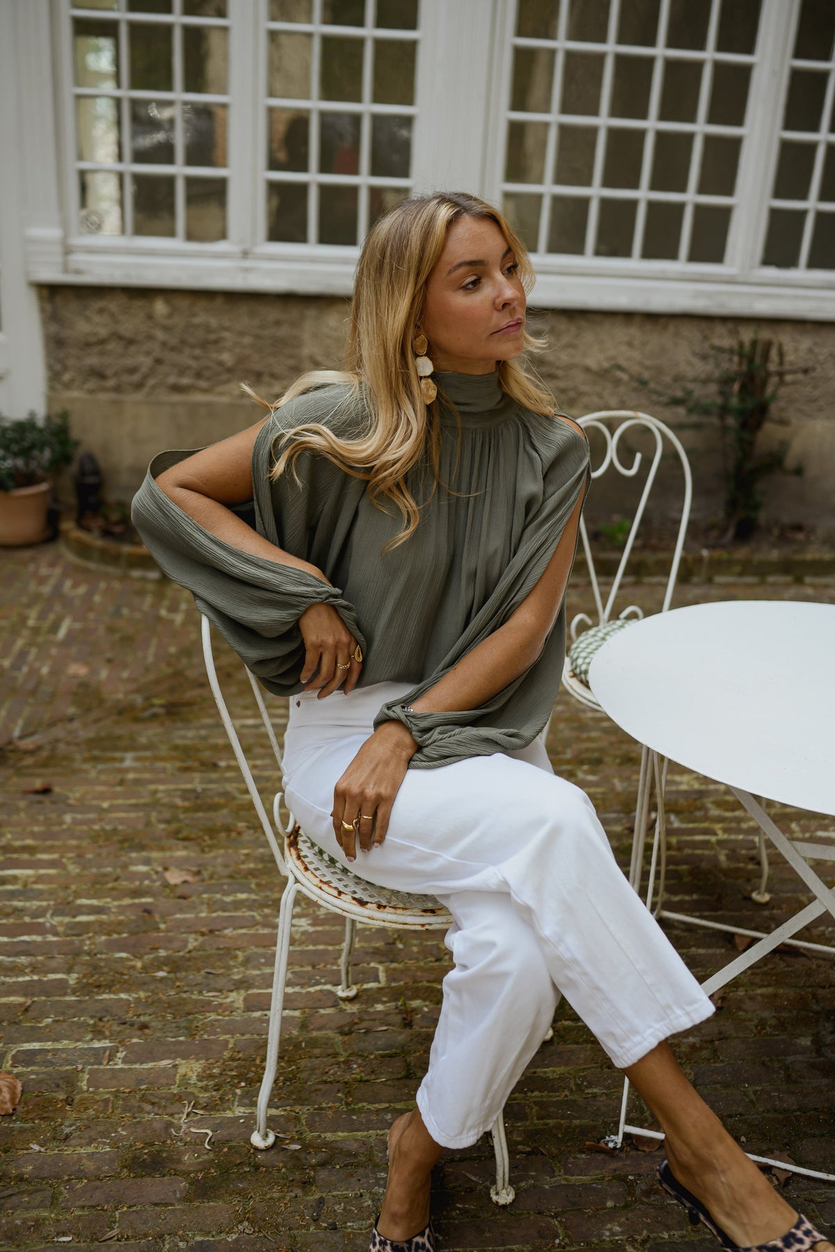Khaki Belly Blouse