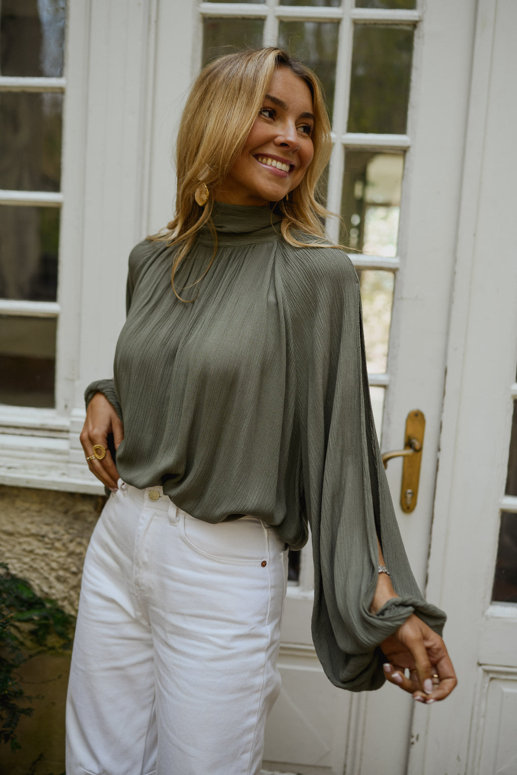 Khaki Belly Blouse