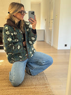 Khaki Patterned Malory Coat