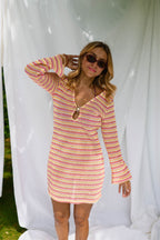 Orange Crochet Ariana Dress