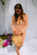 Orange Crochet Ariana Dress