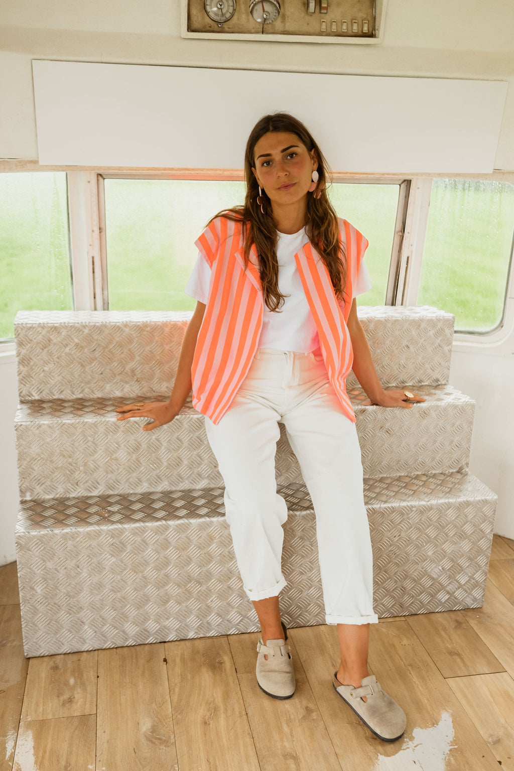 Orange Striped Leticia Jacket