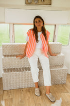 Orange Striped Leticia Jacket