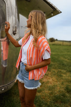 Orange Striped Leticia Jacket
