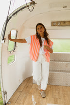Orange Striped Leticia Jacket