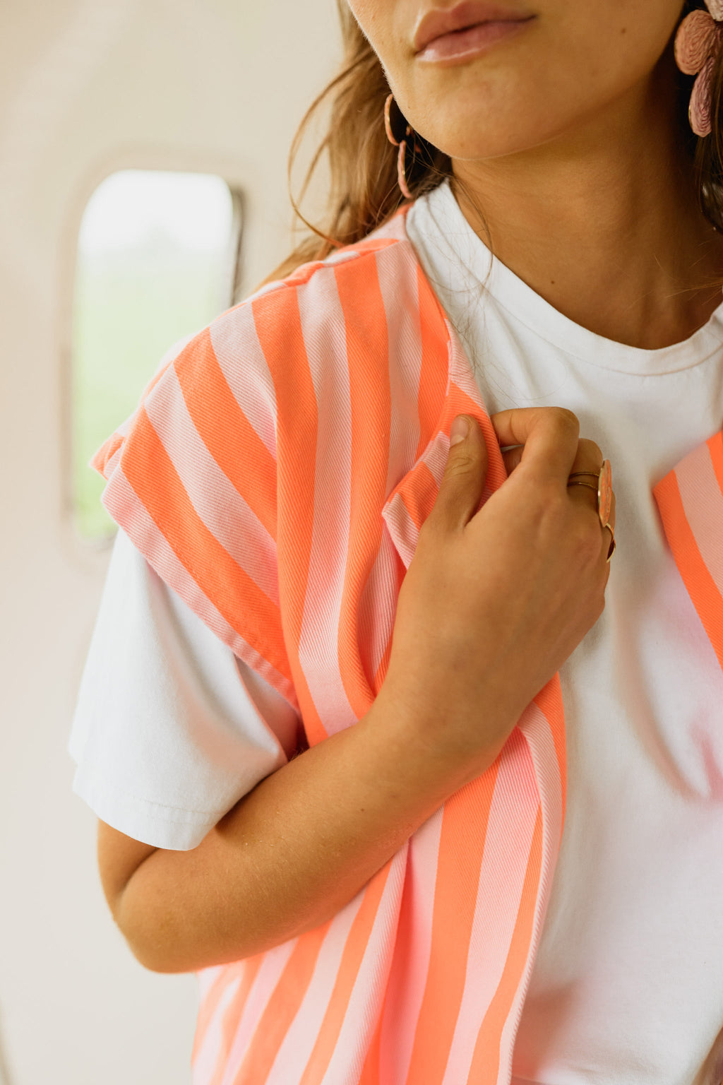 Orange Striped Leticia Jacket